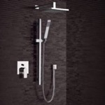 Remer SFR20 Chrome Shower System with 8 Inch Rain Shower Head and Hand Shower